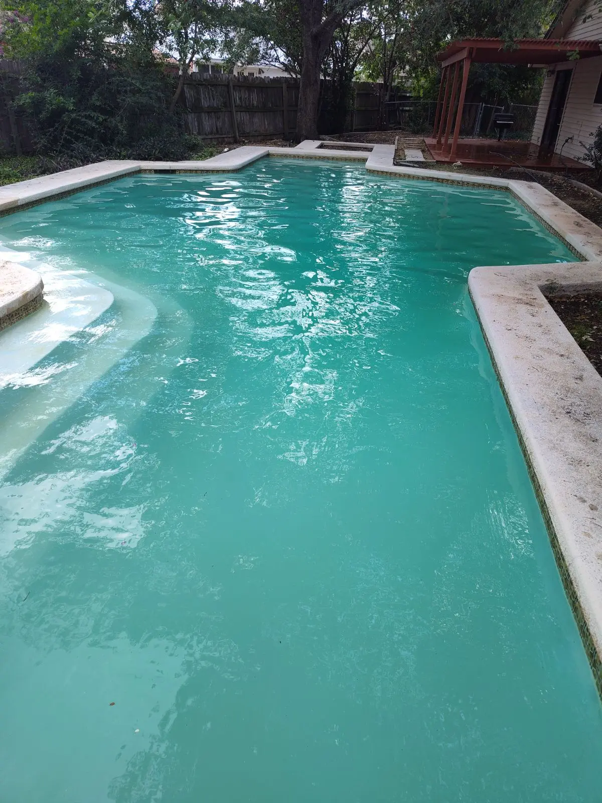 Clean pool after service